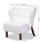 Baxton Studio Cabrera Modern & Contemporary White Boucle Upholstered and Walnut Brown Finished Wood Accent Chair 204-12576 - alternate 3